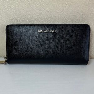 Michael Kors Black Zip-Around Wallet